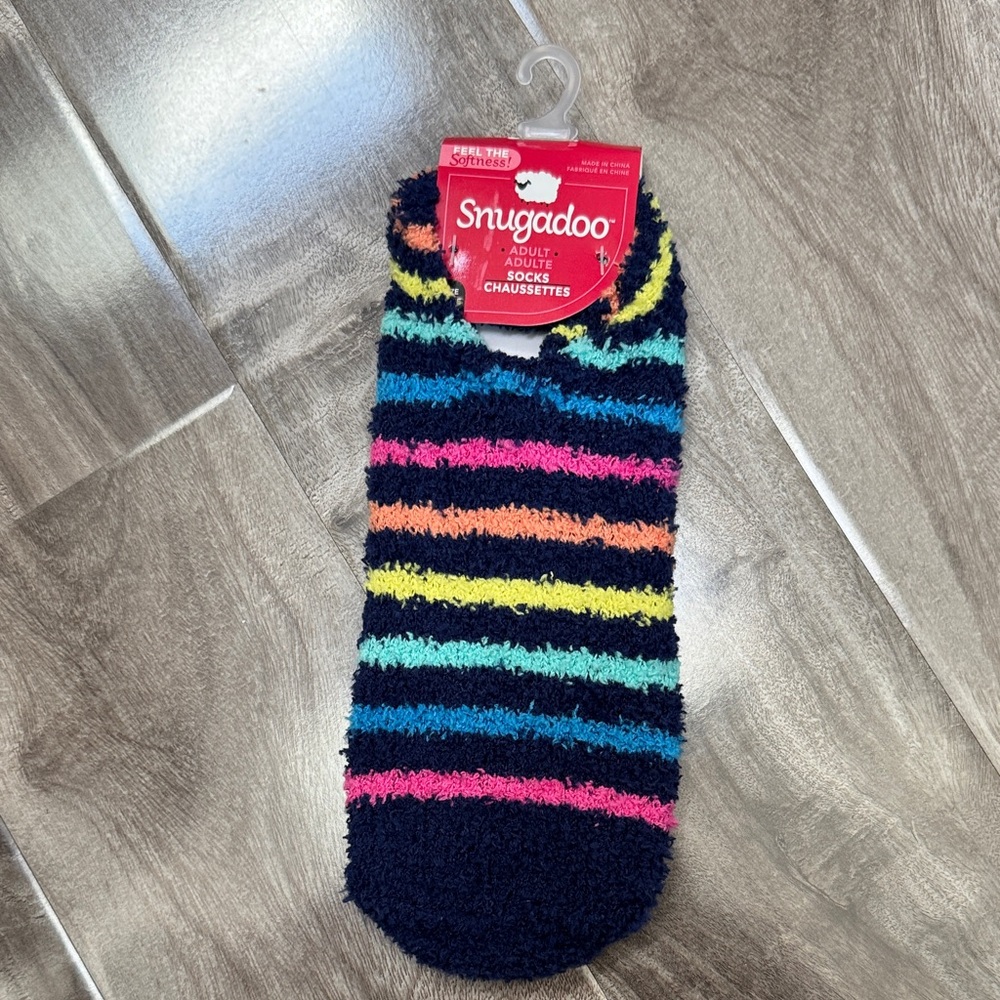 Striped Fuzzy Socks - Multicolor